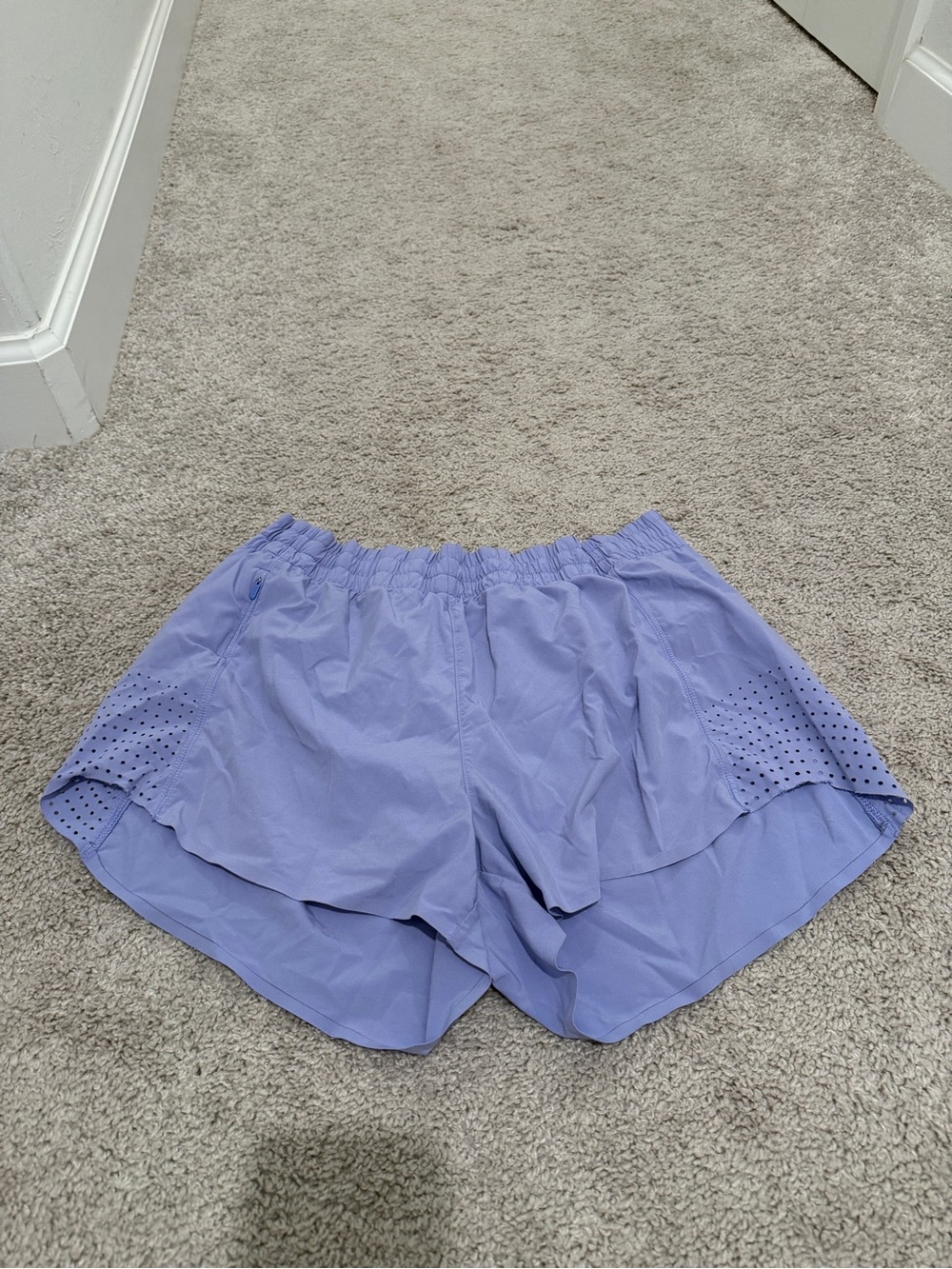 Athleta Layered Athletic Shorts - periwinkle